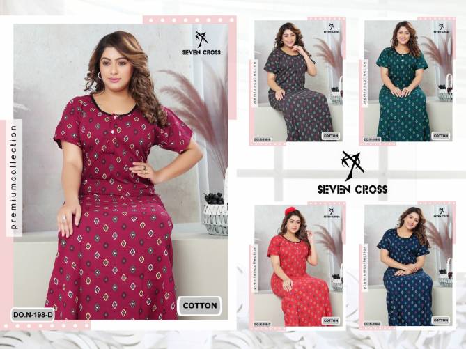 Night Wear Seven Cross Cotton 104 Nighty Gown Wholesale Price In Surat
